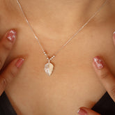 925 Sterling Silver Leaf Pendant with Chain
